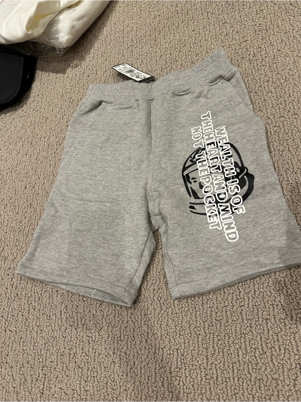 Billionaire Boys Club Grey Graphic Kids Shorts